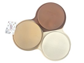 Molde silicona 3 medallones tricolor grandes